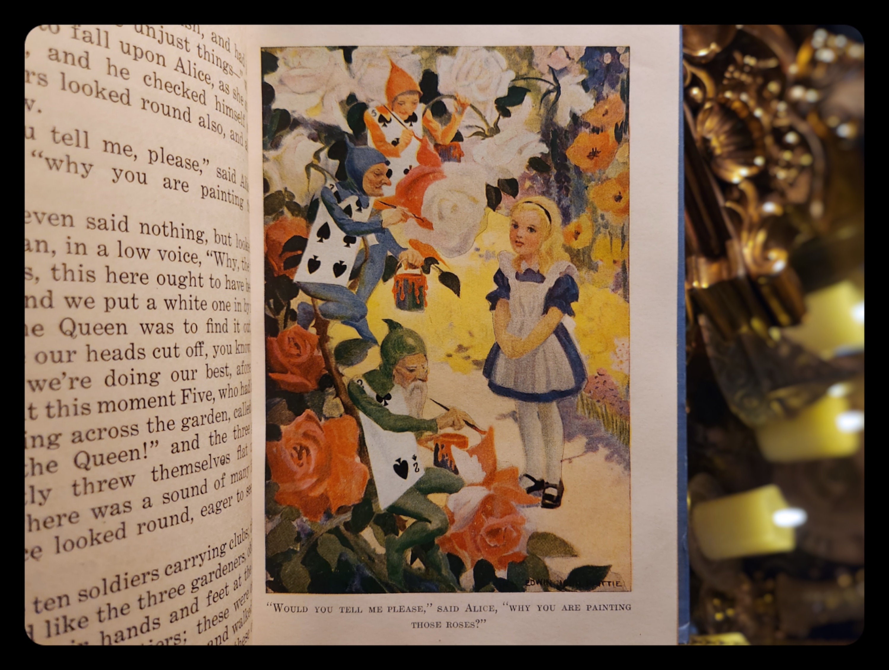 1923 Alice in Wonderland Book 1st Edition Thus Through the Looking