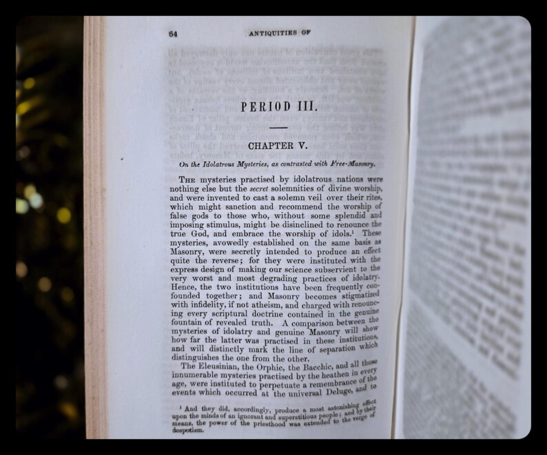 1855 Masonic Book Occult Enoch Secret Society Druid Antique Freemasonry Mythology Illuminati genre