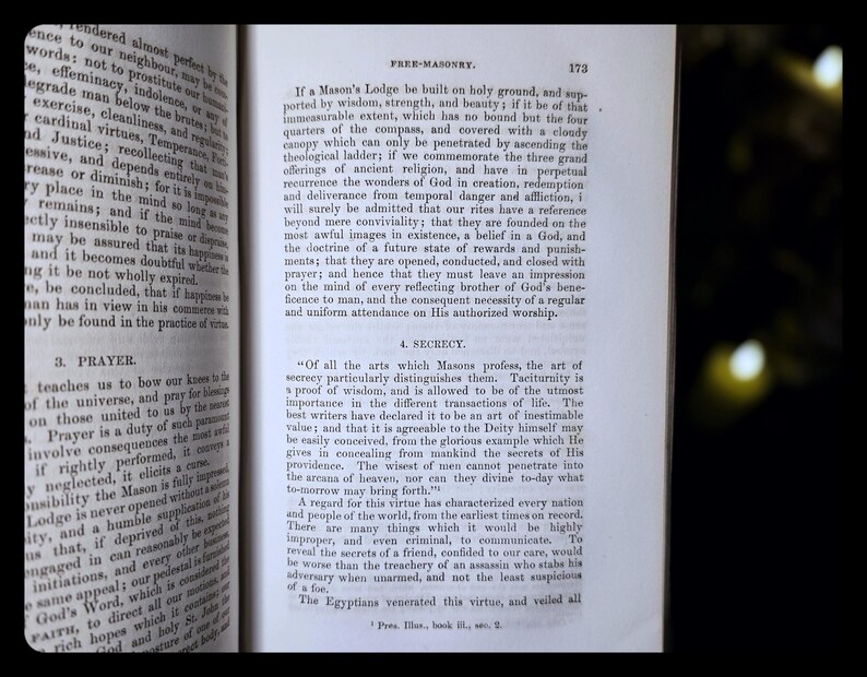 1855 Masonic Book Occult Enoch Secret Society Druid Antique Freemasonry Mythology Illuminati genre