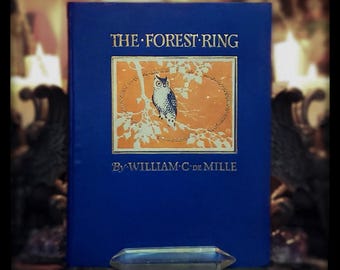 1914 THE FOREST RING (Signed Very Rare) Fairy Tale Book Mythology Magic Fairies tales The Fairy Queen Antique Vintage Occult Art Artwork