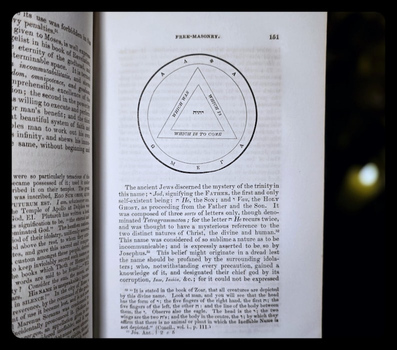1855 Masonic Book Occult Enoch Secret Society Druid Antique Freemasonry Mythology Illuminati genre