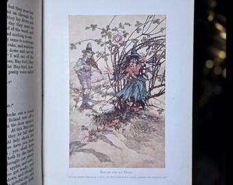 1916 GRIMM'S FAIRY TALES Book Cinderella Antique Magic