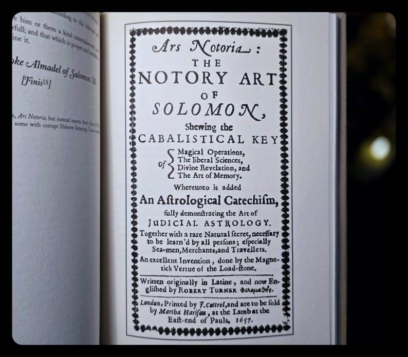 Lesser Key of Solomon Occult Grimoire, Magick Book Necromancy Witchcraft