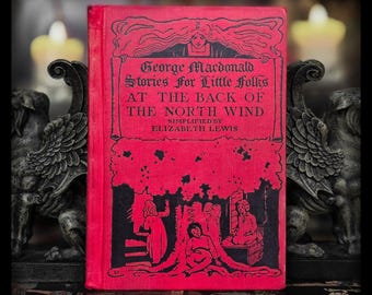 1914 Fairy Tale Book: Fairies, Angels & North Wind - Antique Red Cover Edition