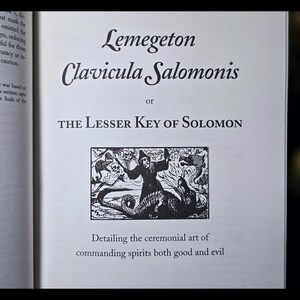 Lesser Key of Solomon Occult Grimoire, Magick Book Necromancy Witchcraft