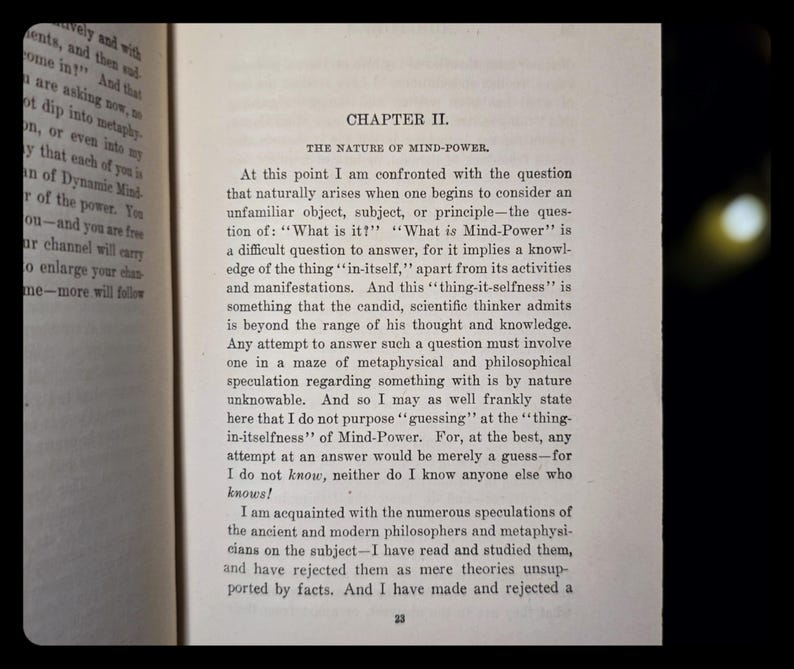 Mind Power Occult Self Help Book Manifestation Metaphysical William Atkinson