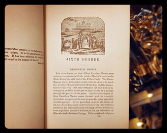 古書 1942年 英国フリーメイソン「ロイヤル・アーチ」憲章 規約集 1874年フリーメイソン関連書籍：ロイヤル・アーチ、フリーメイソンの