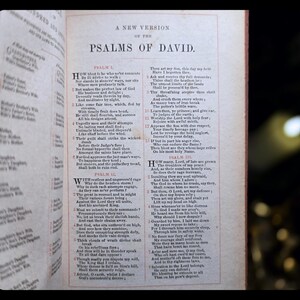 1849 Holy Prayer Book Old New Testament Spiritual Antique Catholic Christian Book Psalms