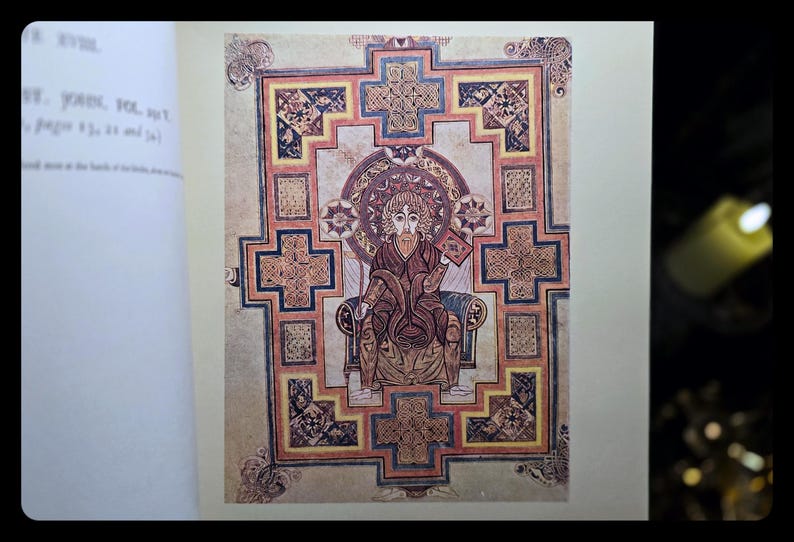 Illuminated Book of Kells Celtic Art Spiritual Book Religious Bible Jesus Christ