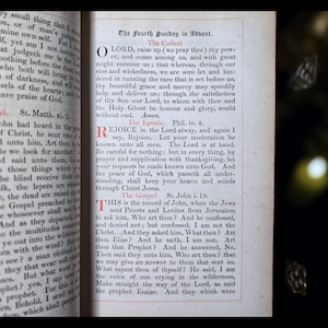 1849 Holy Prayer Book Old New Testament Spiritual Antique Catholic Christian Book Psalms