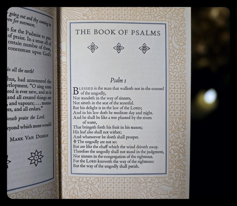 Book of Psalms King James Bible Old Testament Psalter Jesus Christ Christian Catholic Spiritual