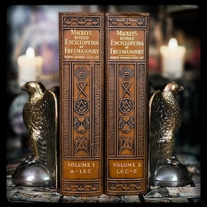 1929 Freemasonry Set Illuminati Book Antique Knights Templar Rosicrucian Occult Magic Masonic Mythology Metaphysical Masonry Art 33rd Gift
