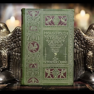 1882 Grimm's Fairy Tales 1st Edition thus Walter Crane Antique German Mythology Book First