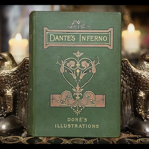 1892 Dante&#39;s Inferno Book 1st Edition Thus The Vision Antique Dante Alighieri Heaven Hell Angel Spiritual First  Divine Comedy Gustave Dore
