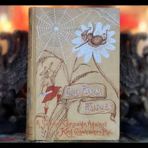 1895 FAIRY TALE BOOK Plant World Pixies Goblins Elves Mythology Art Artwork Antique Vintage Farm Fairies Ghost Scottish Occult Metaphysical