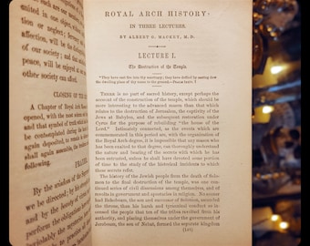 1874年フリーメイソン関連書籍：ロイヤル・アーチ、フリーメイソンの