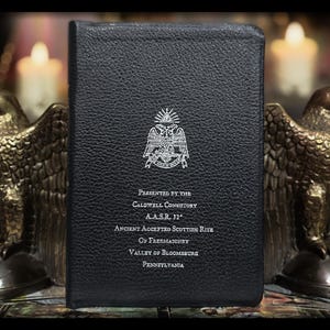 Masonic Bible 33RD DEGREE SIGNED Very Rare All Seeing Eye Knights Templar Antique Vintage Freemasonry Book Freemason Illuminati Occult Gift