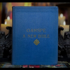 1950 OCCULT BIBLE Metaphysical Book Reincarnation The Zodiac Mythology Angels Prophecy Oracles Antique Vintage Esoteric Clairvoyance Oahspe