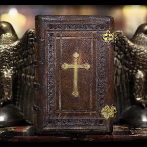 1849 Holy Prayer Book Old New Testament Spiritual Antique Catholic Christian Book Psalms