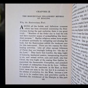 1938 Occult Health and Healing Rosicrucian Metaphysical Book Spiritual Astrology Vintage