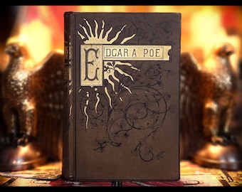 1882 Edgar Allan Poe Book The Raven Poetical Works Antique Poetry Poems Book Edgar Allen Poe Book The Bells Lenore Macabre Book Horror Book