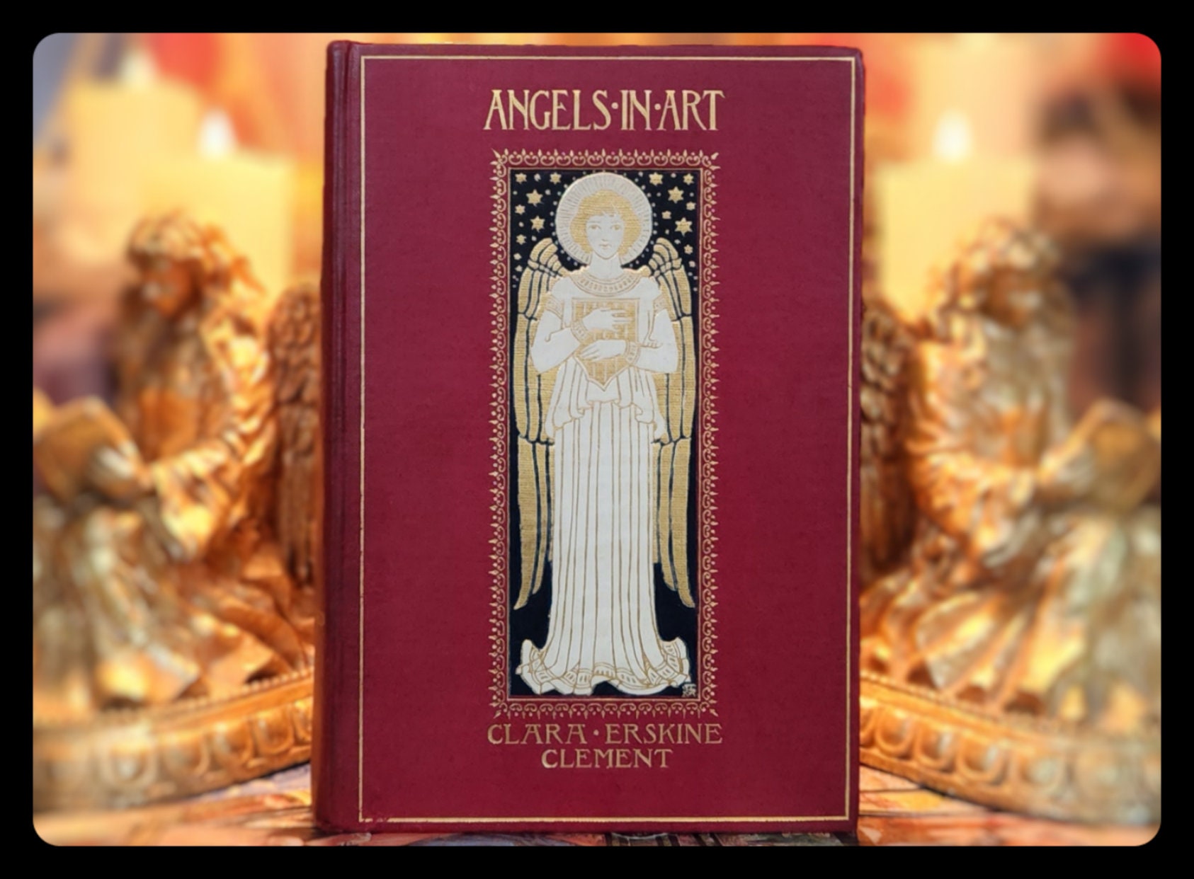 1898 Angels in Art Book, 1st Edition Victorian Spiritual History