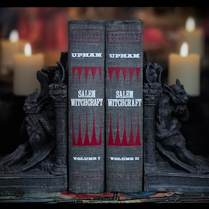 SALEM WITCHCRAFT Set (Very Rare) Salem Witch Trials Book Sorcery 17th Century Antique Vintage Occult Supernatural Book Set Witches Gift