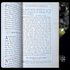 1849 Holy Prayer Book Old New Testament Spiritual Antique Catholic Christian Book Psalms