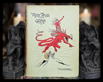 1894 Grimm's Fairy Tales  1st Edition Thus Book Antique Grimms Brothers Grimm Victorian Mythology