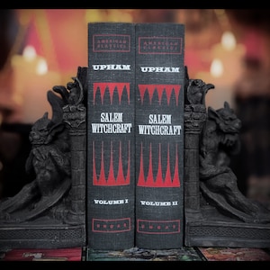SALEM WITCHCRAFT Set (Very Rare) Salem Witch Trials Book Sorcery 17th Century Antique Vintage Occult Supernatural Book Set Witches Gift