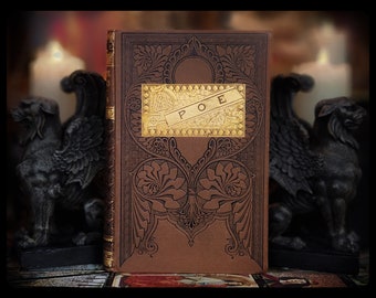 1883 EDGAR ALLAN POE Book The Raven "Very Rare" Antique Edgar Allen Poe Book Poetry Poems Gift Book Vintage The Bells Lenore To Helen gift