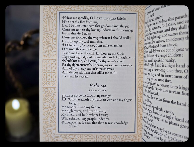Book of Psalms King James Bible Old Testament Psalter Jesus Christ Christian Catholic Spiritual