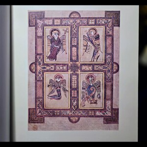 Illuminated Book of Kells Celtic Art Spiritual Book Religious Bible Jesus Christ
