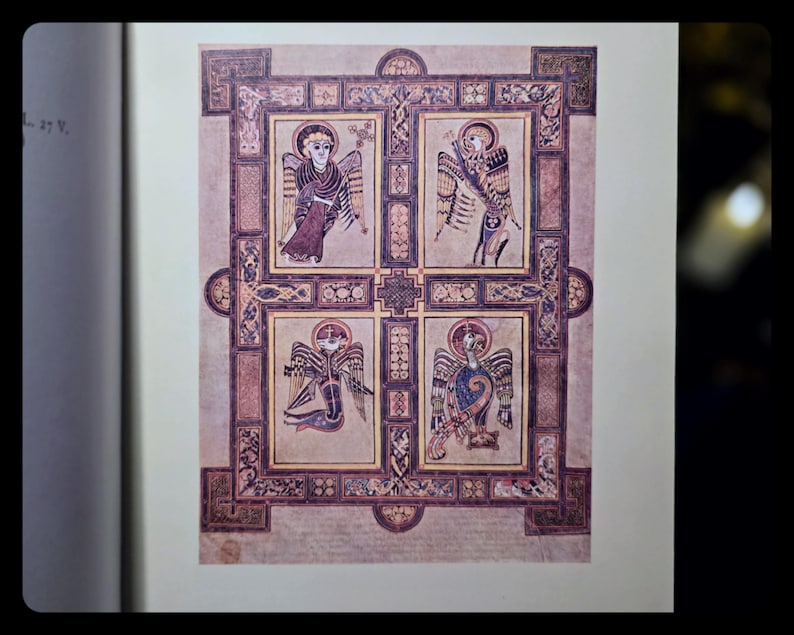 Illuminated Book of Kells Celtic Art Spiritual Book Religious Bible Jesus Christ