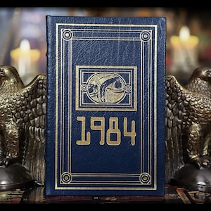 1984 George Orwell First Edition: 22K Gold Accents, Vintage Sci-Fi Novel