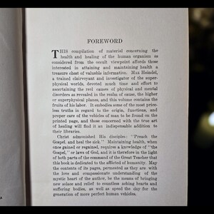 1938 Occult Health and Healing Rosicrucian Metaphysical Book Spiritual Astrology Vintage