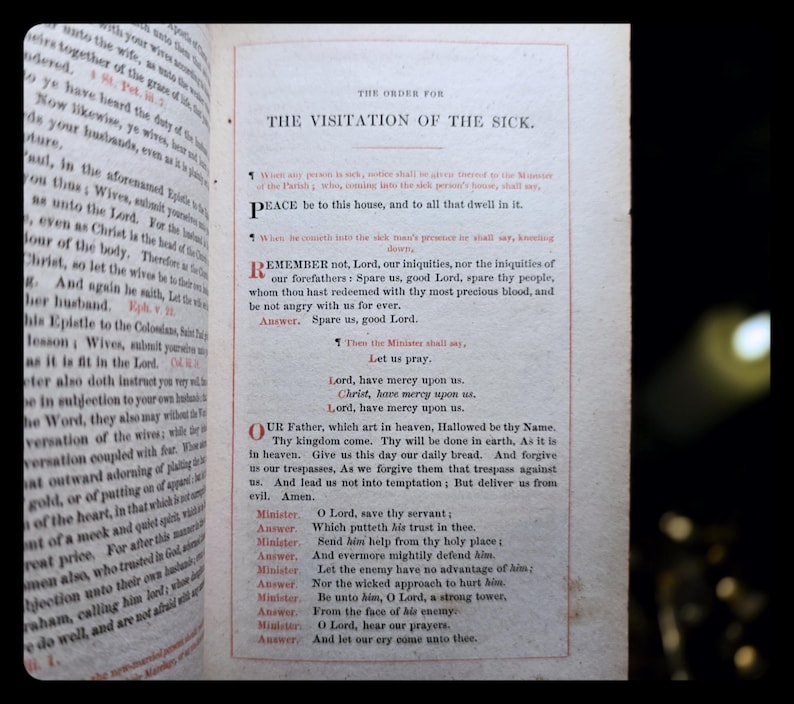 1849 Holy Prayer Book Old New Testament Spiritual Antique Catholic Christian Book Psalms