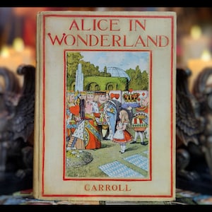 1911 ALICE IN WONDERLAND Book &quot;Rare Edition&quot; Adventures in Wonderland Mad Hatter Cheshire Gift Antique Vintage Lewis Carroll