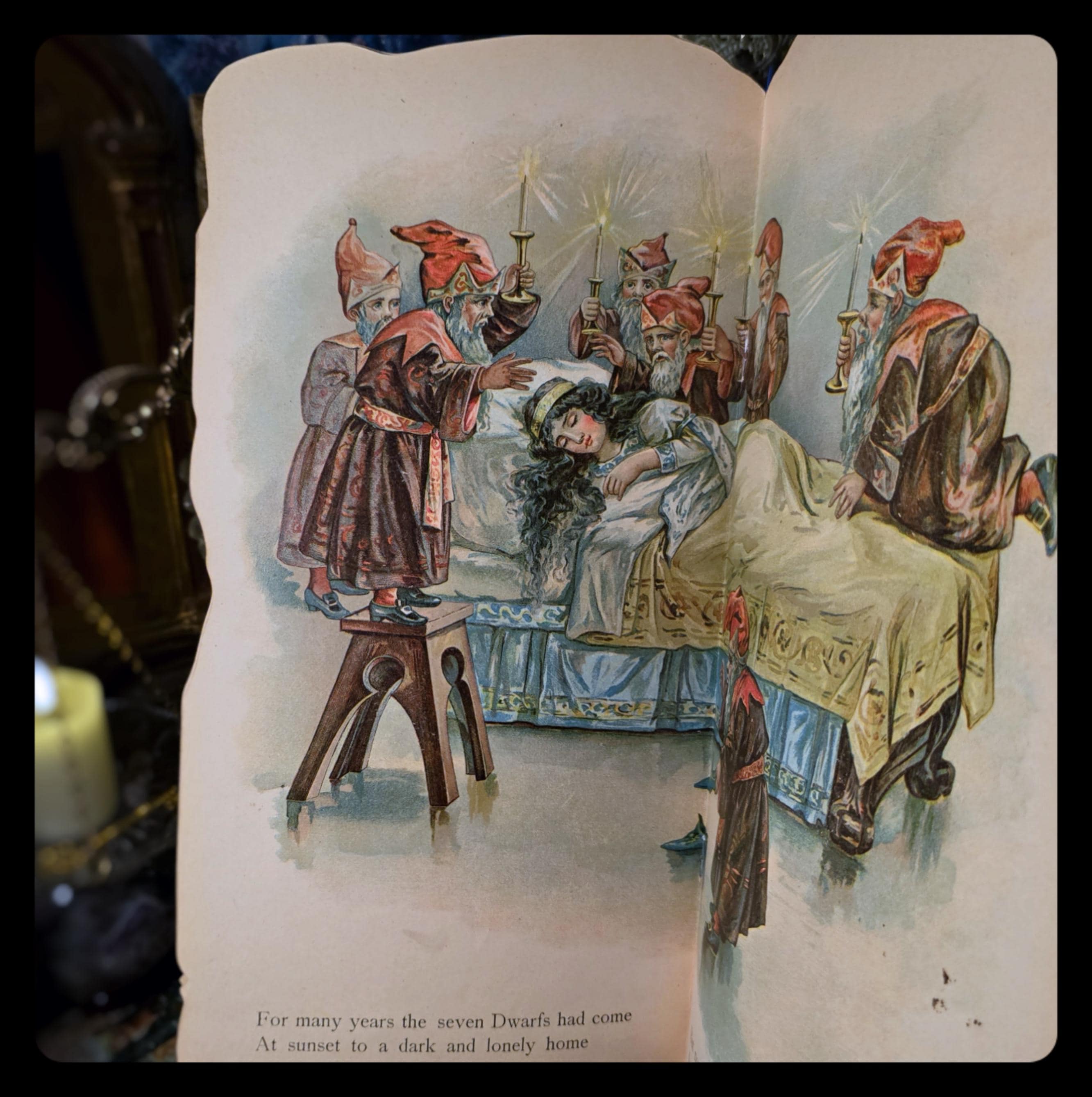 1900 Snow White Book, Antique Brothers Grimm Fairy Tale, Victorian