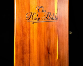 Holy Bible in box Old New Testament Christian Catholic Vintage Spiritual Book Jesus Vintage