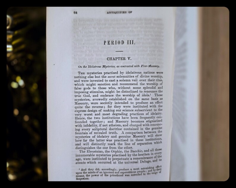 1855 Masonic Book Occult Enoch Secret Society Druid Antique Freemasonry Mythology Illuminati genre