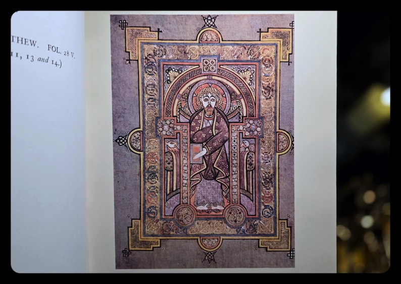 Illuminated Book of Kells Celtic Art Spiritual Book Religious Bible Jesus Christ