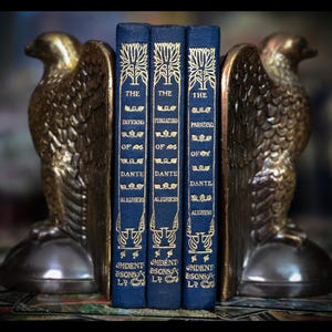 1947 DANTE'S INFERNO Book Set Purgatory Paradise Gustave Dore Art Occult Divine Comedy Antique The Vision Alighieri Art Artwork