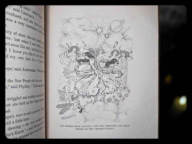 1910 Star People Fairy Tale Book Zodiac Astrology Antique Greek Mythology Book Astronomy Magic Art Artwork