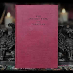 1940 Antico libro di formule Libro occulto Libro di erbe Grimorio Stregoneria Farmacia Esoterico Metafisico Magia Vintage Botanica Botanico