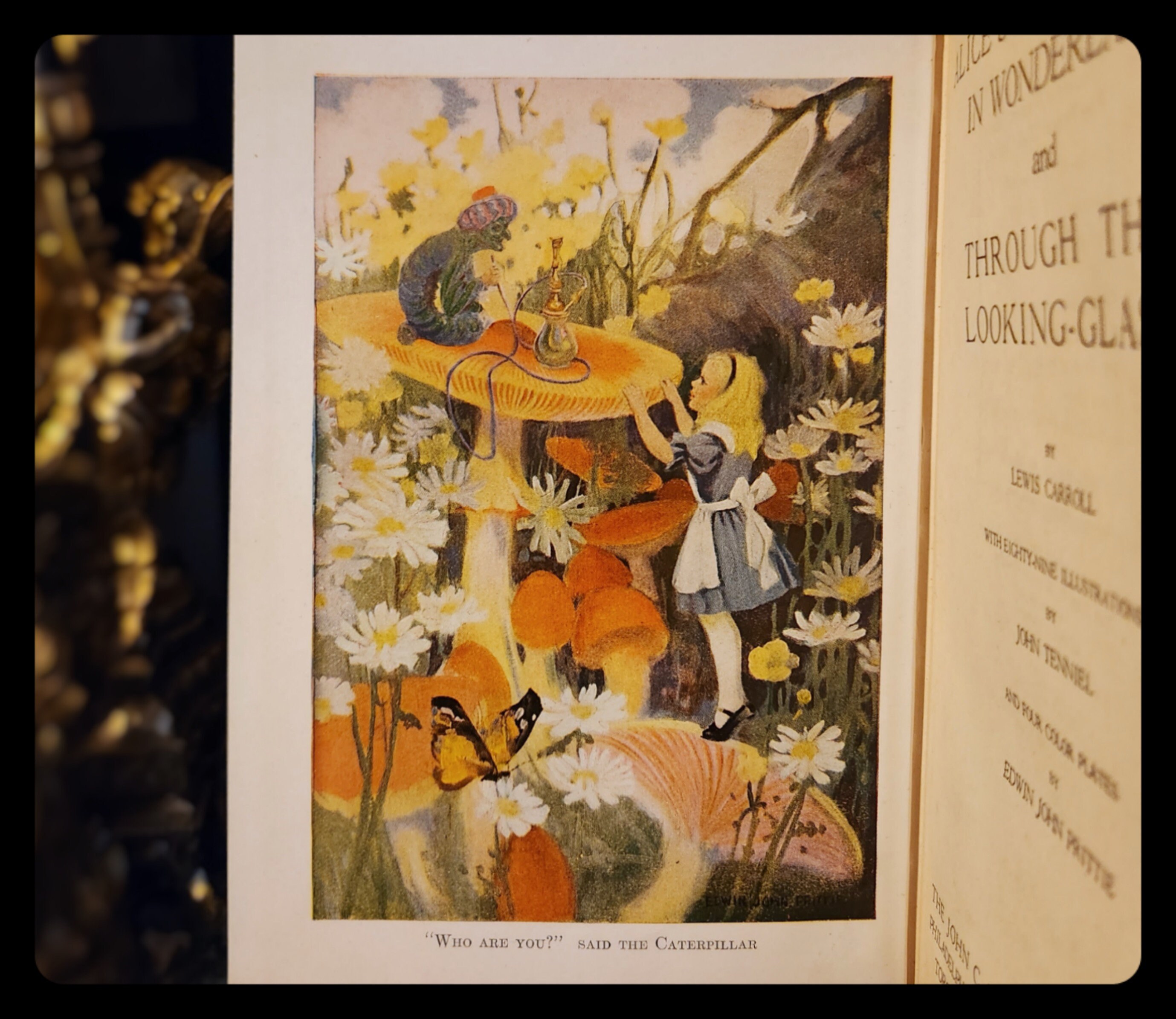1923 Alice in Wonderland Book 1st Edition Thus Through the Looking