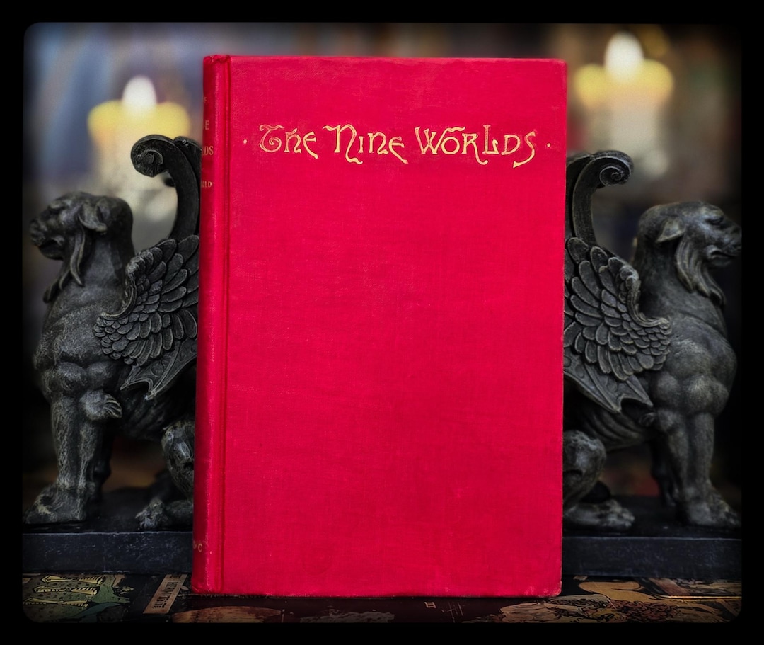 1895 Norse Mythology Book Valhalla the Nine Worlds Odin Victorian