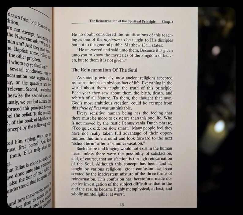 Reincarnation Occult Rosicrucian Metaphysical Spiritual Alchemy Book Vintage Egyptian Mythology Past Lives Life After Death Druids Esoteric
