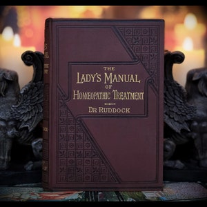 1892 HOMEOPATHIC BOOK Homeopathy Manual (Very Rare) Herbal Medicinal Treatment Apothecary Antique Health Book Remedies Herb Vintage Gift