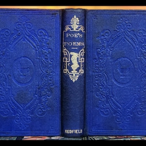 1859 EDGAR ALLAN POE The Raven Civil War era (rare) The Bells Antique vintage Edgar Allen Poe poésie poème cadeau livre Lenore